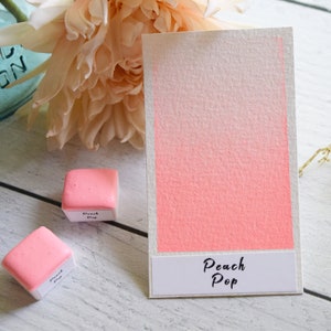 Peach Pop | Handmade Watercolor | Half pan, Full pan Calligraphy, Lettering, and/or Painting