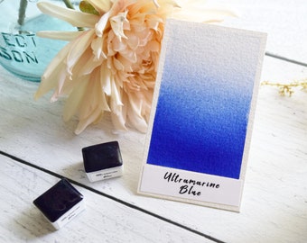 Ultramarine Blue (Red Shade) | Handmade Watercolor | Matte Blue (PB29)