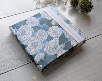 Blue and White Floral Watercolor Bound Sketchbook: Stonehenge 140lb, Cold-pressed