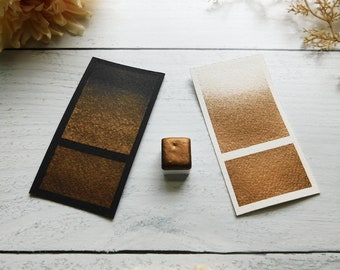 Blackstar Gold | Handmade Watercolor | Pearlescent Bronze-Gold