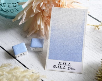 Bibbidi Bobbidi Blue | Handmade Watercolor | Pastel Blue