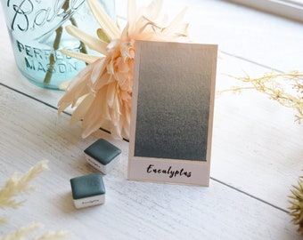 Eucalyptus | Handmade Watercolor | Matte Steel Blue