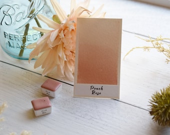 Peach Rose | Handmade Watercolor | Matte Light Peachy Pink
