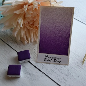 Manganese Violet Deep | Handmade Watercolor | Half pan, Full Pan, Watercolor Supplies, Artist-grade Watercolor, Artisanal Watercolor