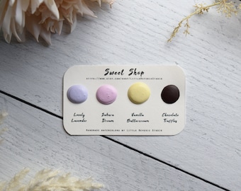 Sweet Shop Dot Card | Handmade Watercolor | Matte Pastel Palette Sample