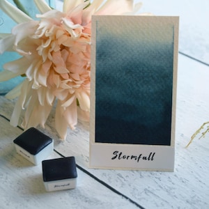 Stormfall | Handmade Watercolor | Half pan, Full Pan, Watercolor Supplies, Artist-grade Watercolor, Artisanal Watercolor