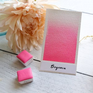 Begonia | Handmade Watercolor | Matte Bright Pink