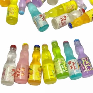 7PCs Japanese Ramune Soda Bottle Charms