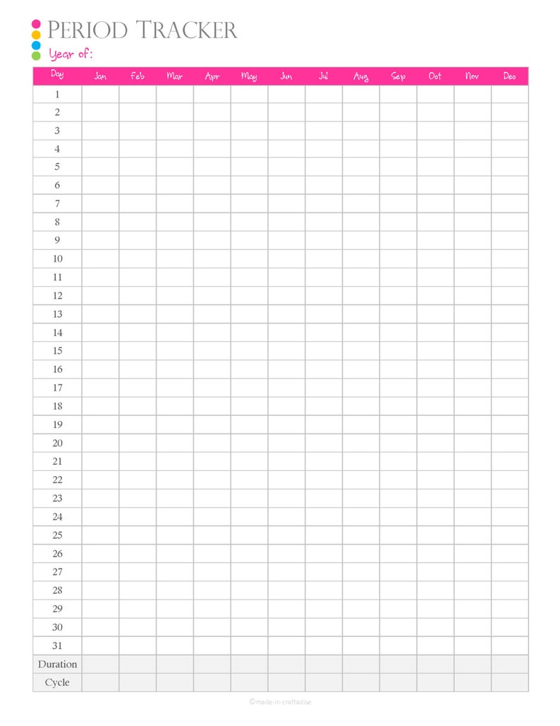 Period Tracker Pdf