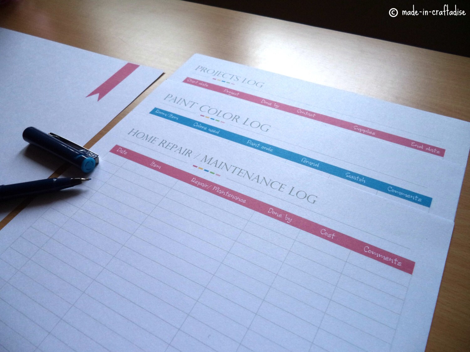 Home Improvement Planner Set Single PDF with Divider Page Etsy