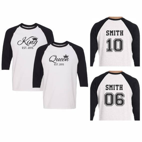 king and queen baseball jerseys