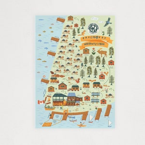 Carte illustrée numérique personnalisée pour n'importe quelle ville ou lieu - cadeau parfait et souvenir - affiche de voyage - art mural plan de la ville - cadeau carte personnalisé