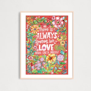 DIGITAL Always Love art print, Motivational Quote from Books Wall Decor, Gouache Art Print