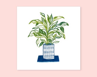 Impression d’art d’une illustration originale d’une plante de poivre, Art mural, Illustration de plante, Peinture à la gouache