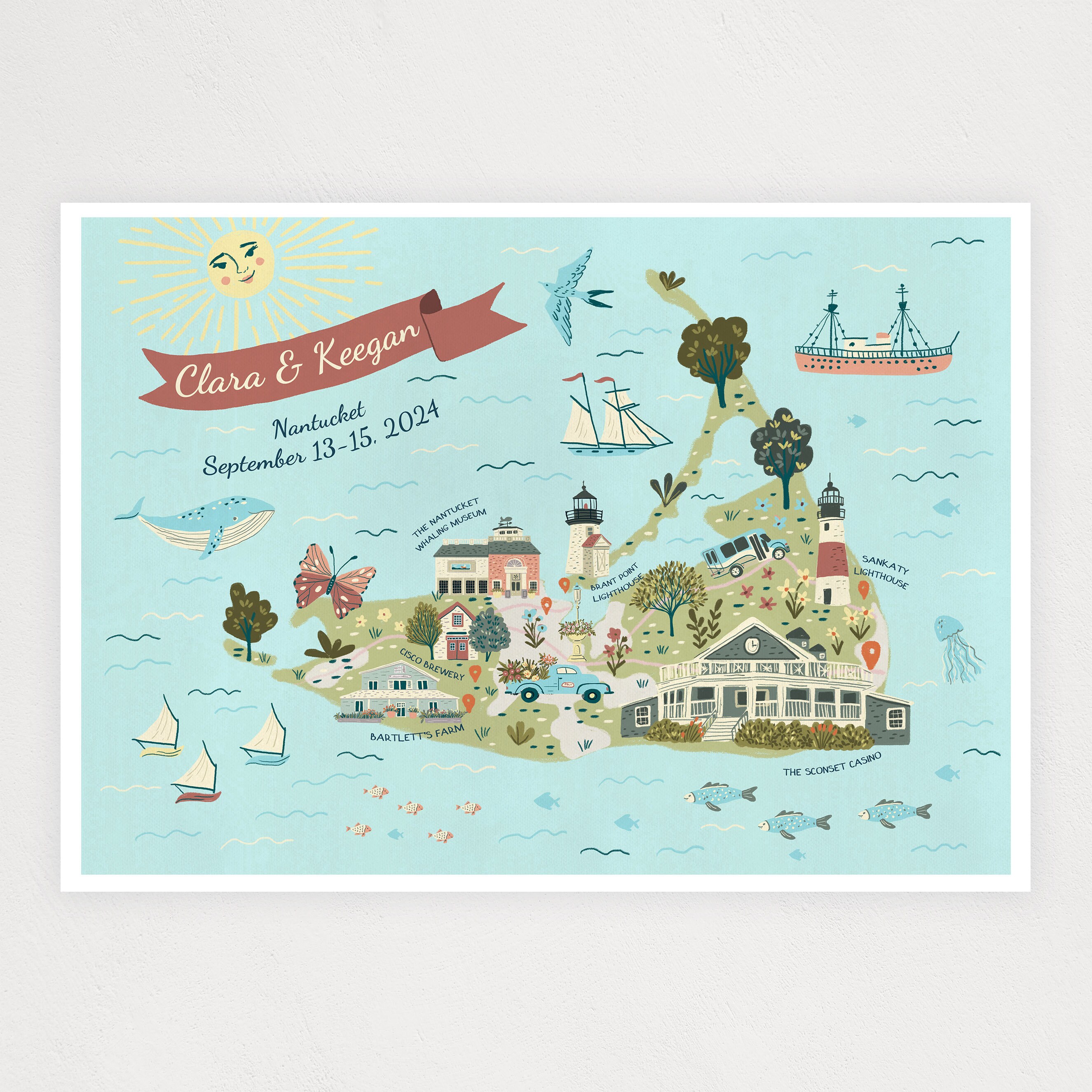 DIGITAL Custom Wedding Map Illustrated Invitation, Save the Date ...