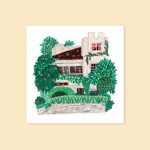 Little House Illustration Print, Wall Art, Garden Print image 1