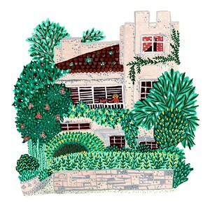 Little House Illustration Print, Wall Art, Garden Print image 3