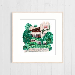 Little House Illustration Print, Wall Art, Garden Print image 2