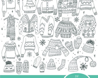 Hand Drawn Where Can I Find Christmas Sweaters Winter Christmas