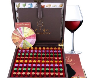 Sommelier Wine Aroma Kit by Aromaster - 88 Wine Aromas (The Wine Aroma Wheel and Game incl.)