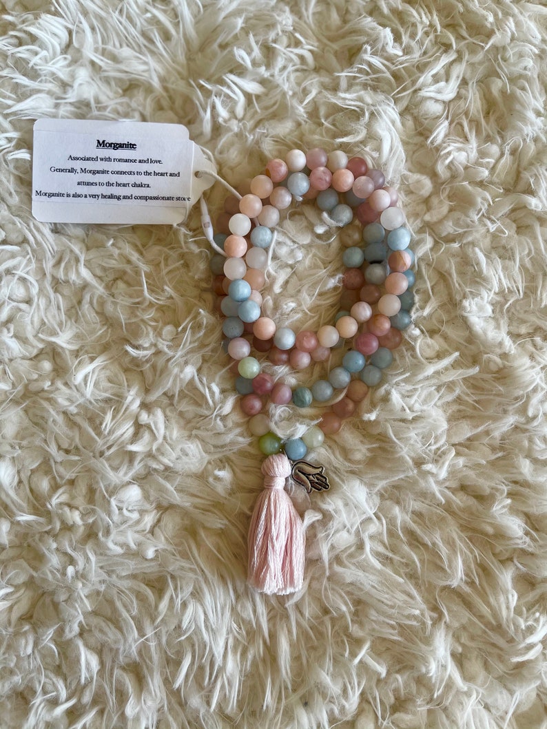 Morganite Stretch Mala