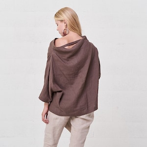 Top de linho casual solto com estilo boho hippie para mulheres