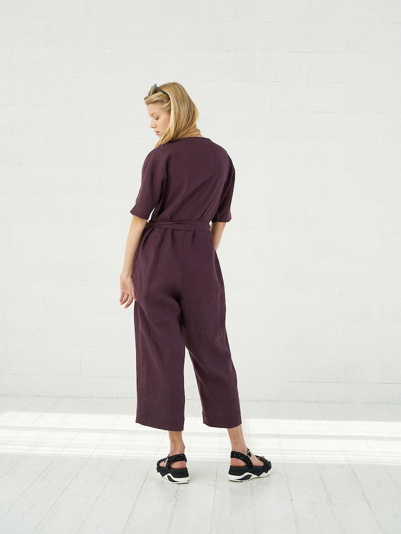 Womens Linen Overalls Linen Jumpsuit Women Linen Summer Etsy