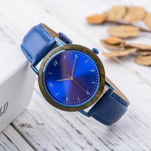 Custom Watch for Men, Engraved Watch, Wood and Stainless Steel Watch, Unisex Wood Watch, Anniversary Gift, Birthday Gift for Him