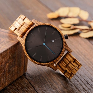 Wood Watch, Engraved Watch, Custom Watch for Men, Wooden Casual Watch, Personalized Gift, Custom Gift for Men, Christmas Gift for Son