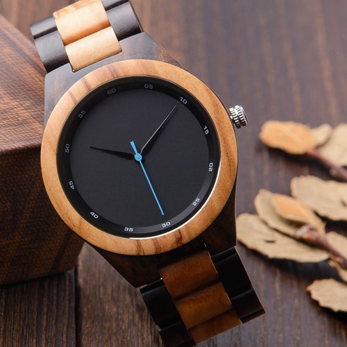 Men's Wood Watch Engraved Watch Personalized Etsy
