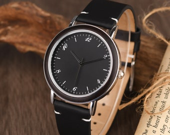 Mens Wood Watch, Wooden Watch for Son,  Engraved Watch, Personalized Men&#39;s Watch, Birthday Gift for Him, Graduation Gift, Groomsmen Gift