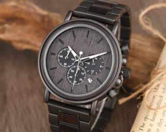 Geschenk für Papa, Vatertagsgeschenk, Geschenk für Vater, benutzerdefinierte Uhr für Männer, Holz Herrenuhr