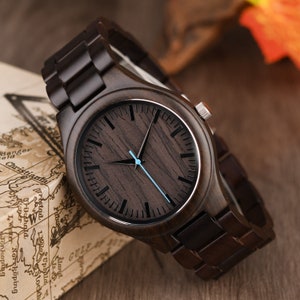 Wood Watch for Men, Personalized Watch, Custom Watch for Him, Anniversary Gift for Husband, Birthday Gift for Dad Son