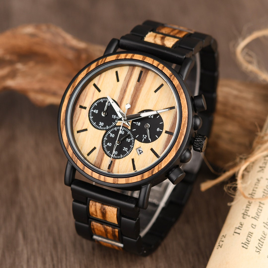 Wood Watch for Men Personalized Men's Watch Anniversary Etsy Australia