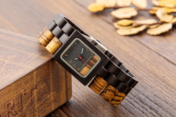 Engraved Wood Watch Wooden Watch Mens Bracelet Men s Watch Personalized Watch Anniversary Gift for Him Gift for Father Husband Etsy UK