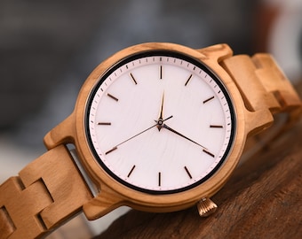Women&#39;s Wood Watch, Mother&#39;s Day Gift, Gift for Mom, Personalized Women&#39;s Watch, Anniversary Gift for Her, Gift for Wife Girlfriend