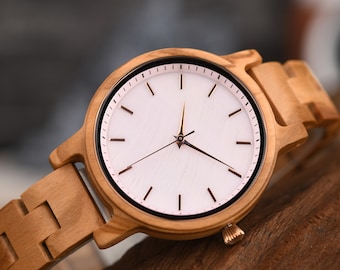 Montre en bois pour femme, cadeau de fête des mères, cadeau pour maman, cadeau d'anniversaire pour elle, cadeau pour femme