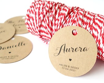 Wedding Name Tags, Place Cards, Custom Individual Wedding Labels, Escort Cards, Round Tags, Engagement, Bridal Shower