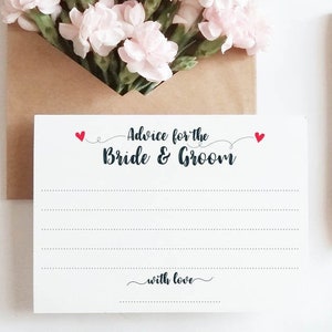 Set van 40 - Wedding Advice Cards 4"x6" - Advies voor happy couples - Wedding Briefpapier - Wedding Guest Book - Wishing Well