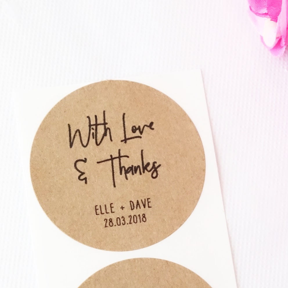 45MM WHITE ROUND PERSONALISED WEDDING PARTY SWEET SNACKS LABELS STICKERS 