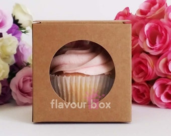 30x Cupcake Boxes with Window 3'' (7.5 cm), Wedding Bomboniere, Baby Shower Favour, Cookie Macaron Boxes