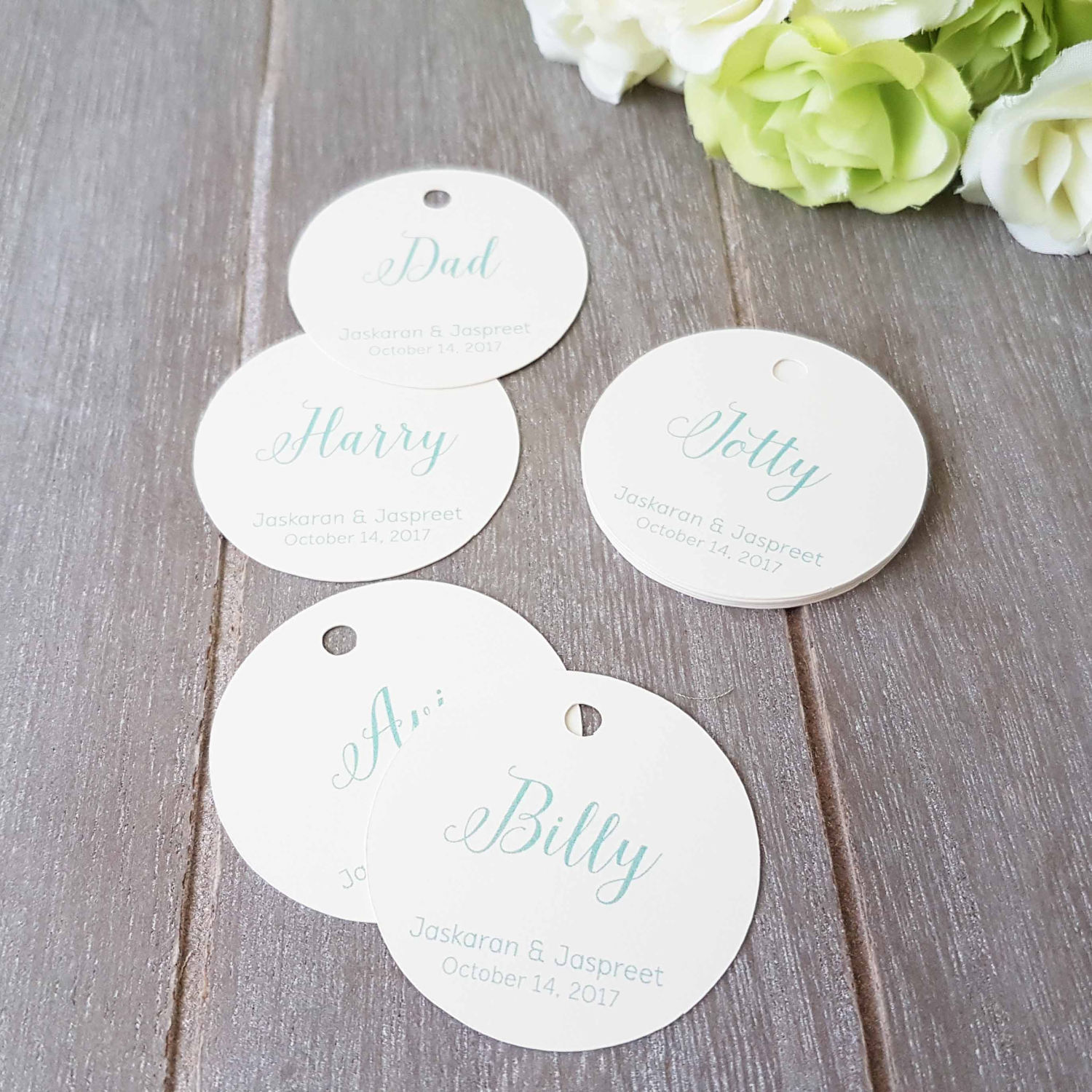 Personalised Name Tags Wedding Place Cards Name Labels Etsy