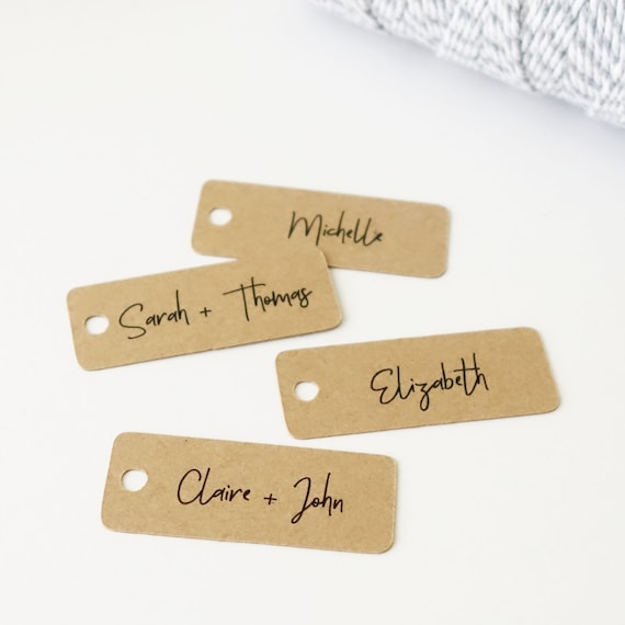 Wedding Personalised Name Tags 20x50mm Place Cards Mini Etsy