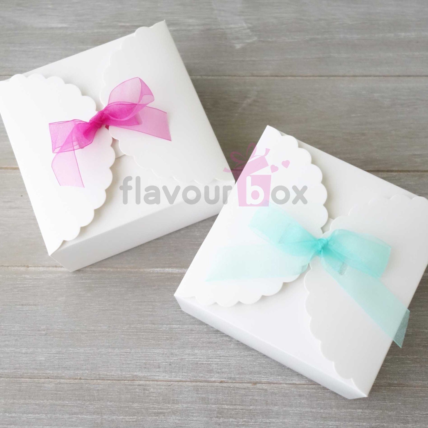 20x White Large Boxes 12cm x 12cm x 5.5cm Optional ribbons Etsy