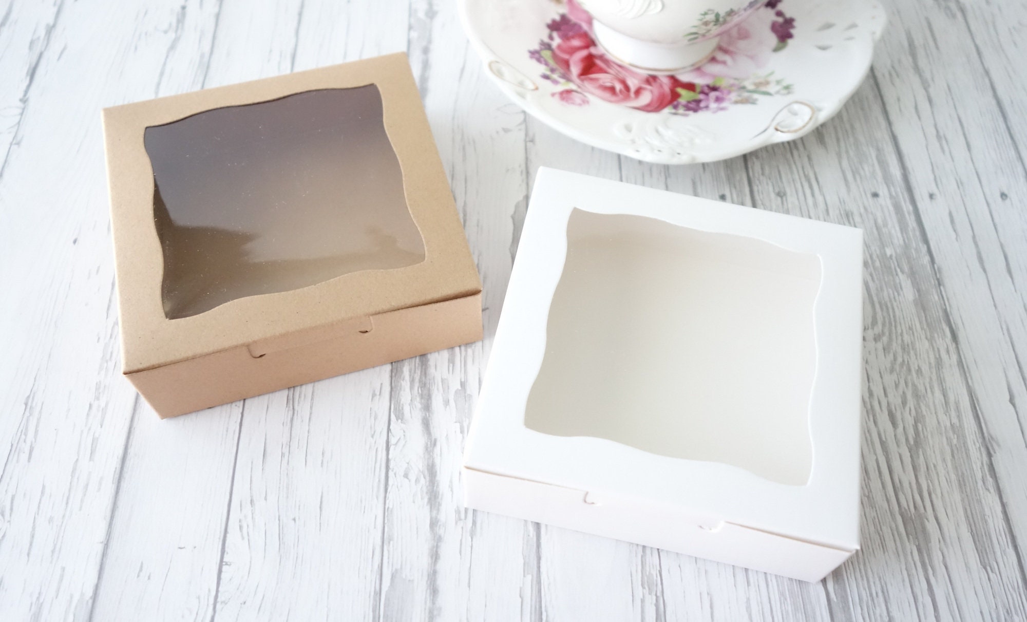 36x Cookie Display Boxes 10x10x3cm With Window Small Gift Etsy Australia