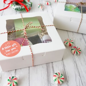 6/12x Kersttraktatiedozen 15cm (6"), XMAS Koekjesdoos, Kerstcadeaudoos, Macarondoos, Taartdoos, Leraar Geschenkdoos
