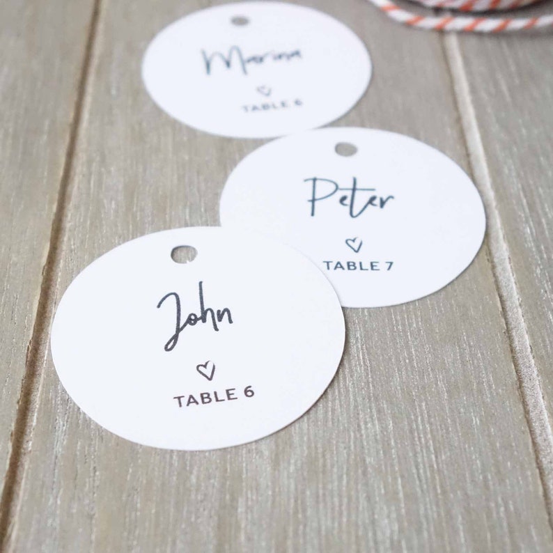 Personalised Name Tags Table Number Place Cards Custom - Etsy Australia
