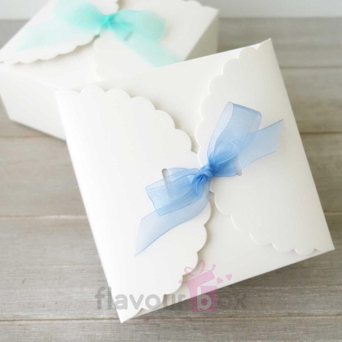 20x White Large Boxes 12cm x 12cm x 5.5cm Optional ribbons Etsy