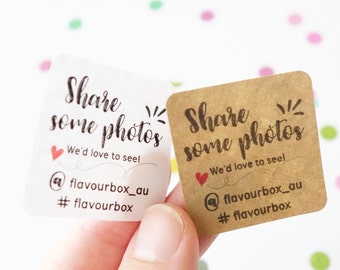 Social Media Stickers - Custom Business Small Biz Labels - Product Sticker - Etsy Shop - Product Packaging - Instagram Facebook Sticker