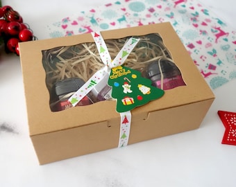 Cajas Grandes de Galletas de Navidad, Caja de Regalos XMAS, Macarons, Galletas, Chocolate, Caja de Regalo de Pastel de Navidad